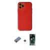 MARSİLYAN™- iPhone 11 Pro Max Kılıf Yadigar Klasik - Şeffaf 360 Full Body Arka Koruyucu + Metal Kamera Lens Koruma Cam - MI