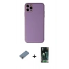 MARSİLYAN™- iPhone 11 Pro Max Kılıf Yadigar Klasik - Şeffaf 360 Full Body Arka Koruyucu + Metal Kamera Lens Koruma Cam - GS