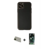 MARSİLYAN™- iPhone 11 Pro Max Kılıf Yadigar Klasik - Şeffaf 360 Full Body Arka Koruyucu + Rainbow Kamera Lens Koruma Cam - YL