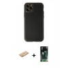 MARSİLYAN™- iPhone 11 Pro Max Kılıf Yadigar Klasik - Şeffaf 360 Full Body Arka Koruyucu + Renkli Kamera Lens Koruma Cam - TU