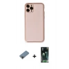 MARSİLYAN™- iPhone 11 Pro Max Kılıf Yadigar Klasik - Şeffaf 360 Full Body Arka Koruyucu + Metal Kamera Lens Koruma Cam - SH