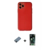MARSİLYAN™- iPhone 11 Pro Max Kılıf Yadigar Klasik - Şeffaf 360 Full Body Arka Koruyucu + Metal Kamera Lens Koruma Cam - SH