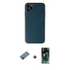 MARSİLYAN™- iPhone 11 Pro Max Kılıf Yadigar Klasik - Şeffaf 360 Full Body Arka Koruyucu + Metal Kamera Lens Koruma Cam - SH