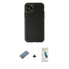 MARSİLYAN™- iPhone 11 Pro Max Kılıf Yadigar Klasik - Şeffaf Pasifik Cam Ekran Koruyucu + Gümüş Shine Kamera Lens Koruma Cam
