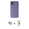 MARSİLYAN™- iPhone 11 Pro Max Kılıf Yadigar Klasik - Şeffaf Pasifik Cam Ekran Koruyucu + Pers Alüminyum Kamera Lens - LT