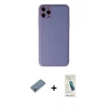 MARSİLYAN™- iPhone 11 Pro Max Kılıf Yadigar Klasik - Şeffaf Pasifik Cam Ekran Koruyucu + Metal Kamera Lens Koruma Cam - GD