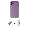 MARSİLYAN™- iPhone 11 Pro Max Kılıf Yadigar Klasik - Şeffaf Pasifik Cam Ekran Koruyucu + Metal Kamera Lens Koruma Cam - MI