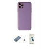 MARSİLYAN™- iPhone 11 Pro Max Kılıf Yadigar Klasik - Şeffaf Pasifik Cam Ekran Koruyucu + Metal Kamera Lens Koruma Cam - GS