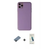 MARSİLYAN™- iPhone 11 Pro Max Kılıf Yadigar Klasik - Şeffaf Pasifik Cam Ekran Koruyucu + Metal Kamera Lens Koruma Cam - SH