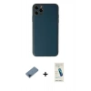 MARSİLYAN™- iPhone 11 Pro Max Kılıf Yadigar Klasik - Şeffaf Pasifik Cam Ekran Koruyucu + Metal Kamera Lens Koruma Cam - MI