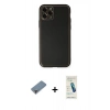 MARSİLYAN™- iPhone 11 Pro Max Kılıf Yadigar Klasik - Şeffaf Pasifik Cam Ekran Koruyucu + Mor Metal Kamera Lens Koruma Cam