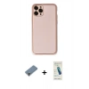 MARSİLYAN™- iPhone 11 Pro Max Kılıf Yadigar Klasik - Şeffaf Pasifik Cam Ekran Koruyucu + Mor Metal Kamera Lens Koruma Cam