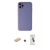 MARSİLYAN™- iPhone 11 Pro Max Kılıf Yadigar Klasik - Şeffaf Pasifik Cam Ekran Koruyucu + Renkli Kamera Lens Koruma Cam - SI