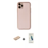 MARSİLYAN™- iPhone 11 Pro Max Kılıf Yadigar Klasik - Şeffaf Pasifik Cam Ekran Koruyucu + Turuncu Renkli Kamera Lens Koruma Cam