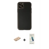 MARSİLYAN™- iPhone 11 Pro Max Kılıf Yadigar Klasik - Şeffaf Pasifik Cam Ekran Koruyucu + Turuncu Renkli Kamera Lens Koruma Cam