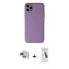 MARSİLYAN™- iPhone 11 Pro Max Kılıf Yadigar Klasik - Şeffaf Pasifik Cam Ekran Koruyucu + Pers Alüminyum Kamera Lens - YL
