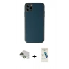 MARSİLYAN™- iPhone 11 Pro Max Kılıf Yadigar Klasik - Şeffaf Pasifik Cam Ekran Koruyucu + Pers Alüminyum Kamera Lens - YL