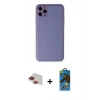 MARSİLYAN™- iPhone 11 Pro Max Kılıf Yadigar Klasik - Siyah 18D Cam Ekran Koruyucu + Pers Alüminyum Kamera Lens - KI