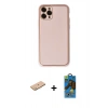 MARSİLYAN™- iPhone 11 Pro Max Kılıf Yadigar Klasik - Siyah 18D Cam Ekran Koruyucu + Renkli Kamera Lens Koruma Cam - PE