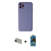 MARSİLYAN™- iPhone 11 Pro Max Kılıf Yadigar Klasik - Siyah 18D Cam Ekran Koruyucu + Rainbow Kamera Lens Koruma Cam - YL