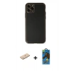 MARSİLYAN™- iPhone 11 Pro Max Kılıf Yadigar Klasik - Siyah 18D Cam Ekran Koruyucu + Renkli Kamera Lens Koruma Cam - MI