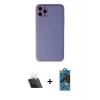 MARSİLYAN™- iPhone 11 Pro Max Kılıf Yadigar Klasik - Siyah 18D Cam Ekran Koruyucu + Kamera Lens Koruma Cam - SF