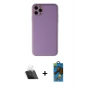 MARSİLYAN™- iPhone 11 Pro Max Kılıf Yadigar Klasik - Siyah 18D Cam Ekran Koruyucu + Kamera Lens Koruma Cam - SF