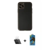 MARSİLYAN™- iPhone 11 Pro Max Kılıf Yadigar Klasik - Siyah 18D Cam Ekran Koruyucu + Kamera Lens Koruma Cam - SF