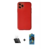 MARSİLYAN™- iPhone 11 Pro Max Kılıf Yadigar Klasik - Siyah 18D Cam Ekran Koruyucu + Kamera Lens Koruma Cam - SF