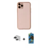 MARSİLYAN™- iPhone 11 Pro Max Kılıf Yadigar Klasik - Siyah 18D Cam Ekran Koruyucu + Pers Alüminyum Kamera Lens - SH