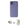 MARSİLYAN™- iPhone 11 Pro Max Kılıf Yadigar Klasik - Siyah 20D Premium Cam Ekran Koruyucu + Kırmızı Pers Alüminyum Kamera Lens