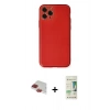 MARSİLYAN™- iPhone 11 Pro Max Kılıf Yadigar Klasik - Siyah 20D Premium Cam Ekran Koruyucu + Kırmızı Pers Alüminyum Kamera Lens