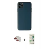 MARSİLYAN™- iPhone 11 Pro Max Kılıf Yadigar Klasik - Siyah 20D Premium Cam Ekran Koruyucu + Kırmızı Pers Alüminyum Kamera Lens