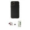 MARSİLYAN™- iPhone 11 Pro Max Kılıf Yadigar Klasik - Siyah 20D Premium Cam Ekran Koruyucu + Kırmızı Pers Alüminyum Kamera Lens