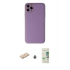 MARSİLYAN™- iPhone 11 Pro Max Kılıf Yadigar Klasik - Siyah 20D Premium Cam Ekran Koruyucu + Renkli Kamera Lens Koruma Cam - MI