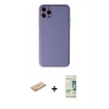 MARSİLYAN™- iPhone 11 Pro Max Kılıf Yadigar Klasik - Siyah 20D Premium Cam Ekran Koruyucu + Renkli Kamera Lens Koruma Cam - PE
