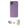 MARSİLYAN™- iPhone 11 Pro Max Kılıf Yadigar Klasik - Siyah 20D Premium Cam Ekran Koruyucu + Pers Alüminyum Kamera Lens - SH