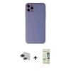 MARSİLYAN™- iPhone 11 Pro Max Kılıf Yadigar Klasik - Siyah 20D Premium Cam Ekran Koruyucu + Pers Alüminyum Kamera Lens - SH