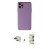 MARSİLYAN™- iPhone 11 Pro Max Kılıf Yadigar Klasik - Siyah 20D Premium Cam Ekran Koruyucu + Pers Alüminyum Kamera Lens - YL