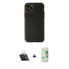 MARSİLYAN™- iPhone 11 Pro Max Kılıf Yadigar Klasik - Siyah 20D Premium Cam Ekran Koruyucu + Kamera Lens Koruma Cam - SF