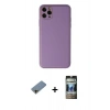 MARSİLYAN™- iPhone 11 Pro Max Kılıf Yadigar Klasik - Siyah 34D Hayalet Izgaralı Cam + Shine Kamera Lens Koruma Cam - GD