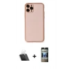 MARSİLYAN™- iPhone 11 Pro Max Kılıf Yadigar Klasik - Siyah 34D Hayalet Izgaralı Cam + Kamera Lens Koruma Cam - SF