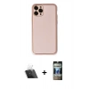MARSİLYAN™- iPhone 11 Pro Max Kılıf Yadigar Klasik - Siyah 34D Hayalet Izgaralı Cam + Kamera Lens Koruma Cam - SF