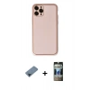MARSİLYAN™- iPhone 11 Pro Max Kılıf Yadigar Klasik - Siyah 34D Hayalet Izgaralı Cam + Metal Kamera Lens Koruma Cam - MI