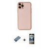 MARSİLYAN™- iPhone 11 Pro Max Kılıf Yadigar Klasik - Siyah 34D Hayalet Izgaralı Cam + Metal Kamera Lens Koruma Cam - MI
