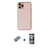 MARSİLYAN™- iPhone 11 Pro Max Kılıf Yadigar Klasik - Siyah 34D Hayalet Izgaralı Cam + Metal Kamera Lens Koruma Cam - AKYL