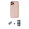 MARSİLYAN™- iPhone 11 Pro Max Kılıf Yadigar Klasik - Siyah 34D Hayalet Izgaralı Cam + Metal Kamera Lens Koruma Cam - MR