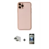 MARSİLYAN™- iPhone 11 Pro Max Kılıf Yadigar Klasik - Siyah 34D Hayalet Izgaralı Cam + Pers Alüminyum Kamera Lens - YL