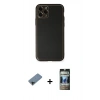 MARSİLYAN™- iPhone 11 Pro Max Kılıf Yadigar Klasik - Siyah 34D Hayalet Izgaralı Cam + Shine Kamera Lens Koruma Cam - SH