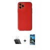 MARSİLYAN™- iPhone 11 Pro Max Kılıf Yadigar Klasik - Siyah 34D Izgaralı Cam + Kamera Lens Koruma Cam - SF